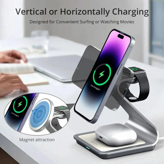 Luneo 3 In 1 Phone Watch Charging Station