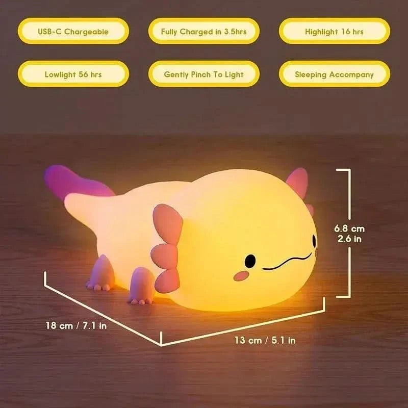 Axolotl Glow Buddy Night Light - Luneo