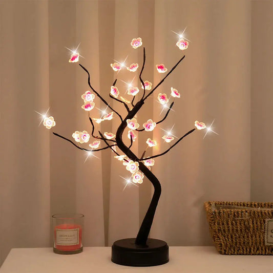 Cherry Blossom Glow Tree Lamp Light Table